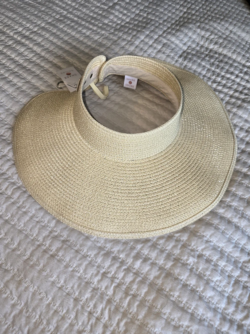 Shade & Shore Natural Straw Visor - Packable